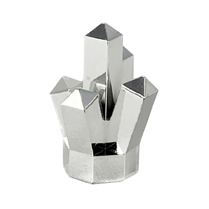 Скала Lego Драгоценность Crystal 5 Point 1 x 1 52 29377 30385 28623 Chrome Silver Б/У - Retromagaz