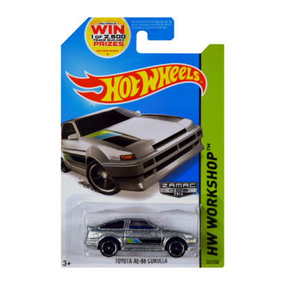 Машинка Базова Hot Wheels Toyota AE-86 Corolla Zamac Workshop 1:64 BFG82 Silver - Retromagaz