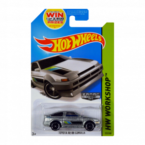 Машинка Базова Hot Wheels Toyota AE-86 Corolla Zamac Workshop 1:64 BFG82 Silver - Retromagaz