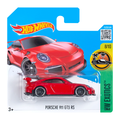 Машинка Базова Hot Wheels Porsche 911 GT3 RS Exotics 1:64 DHP00 Red - Retromagaz