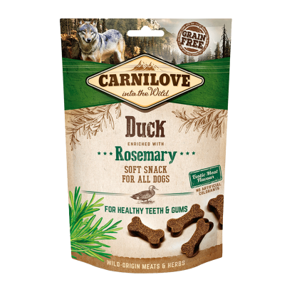 Ласощі для Собак Carnilove Dog Crunchy Snack Duck with Rosemary 200g - Retromagaz