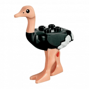 Фігурка Lego Земля Ostrich with White Tail and Wingtips and Light Nougat Legs and Head Animals 24689pb01c01 1 4578112 Black Б/У