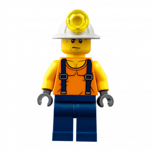 Фігурка Lego Construction 973pb2922 Miner Mining Helmet Sweat Drops City cty0847 Б/У