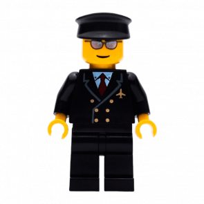 Фигурка Lego Airport 973pb0109 Pilot with Red Tie and 6 Buttons City air032 Б/У