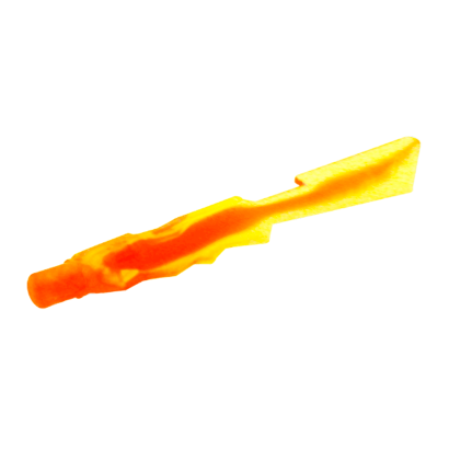 Оружие Lego Меч 2шт Jagged Edges with Marbled Trans-Red Pattern 11439pb03 21548pb03 6020758 Trans-Yellow Б/У - Retromagaz