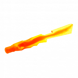 Зброя Lego Меч 2шт Jagged Edges with Marbled Trans-Red Pattern 11439pb03 21548pb03 6020758 Trans-Yellow Б/У - Retromagaz