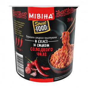 Вермішель Мівіна Street Food з Соусом Солодкий Чилі Середньо Гостра 75g - Retromagaz