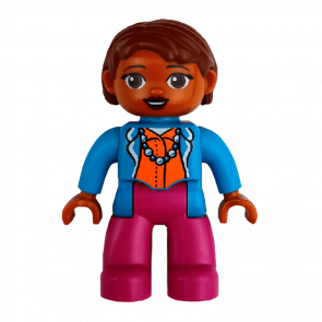 Фігурка Lego Girl Magenta Legs Medium Blue Top Duplo 47394pb190a Б/У