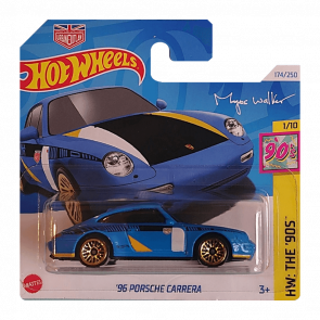 Машинка Базовая Hot Wheels '96 Porsche Carrera Magnus Walker The `90S 1:64 HTB03 Blue - Retromagaz