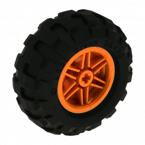 Колесо Lego Сборное 2шт 30.4mm D. x 20mm 56145c02 55976 4539910 6207477 4297209 6495636 Orange Б/У - Retromagaz