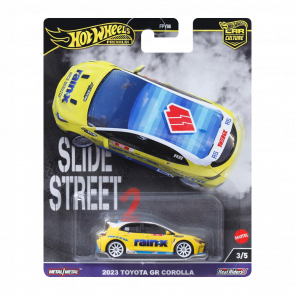 Машинка Premium Hot Wheels 2023 Toyota GR Corolla Slide Street 1:64 HKC82 Yellow - Retromagaz