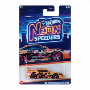 Тематическая Машинка Hot Wheels '95 Mitsubishi Eclipse Neon Speeders 1:64 HLH72/HRW71 Orange - Retromagaz