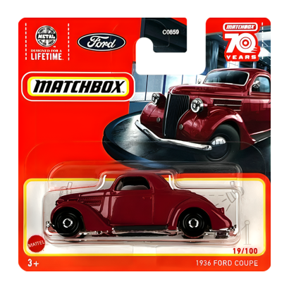 Машинка Большой Город Matchbox 1936 Ford Coupe Showroom 1:64 HLC76 Red - Retromagaz