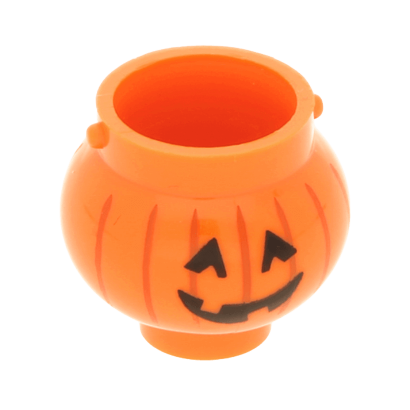 Посуда Lego Pot Small with Handle Holders and Pumpkin Jack O' Lantern 98374pb02 6122120 Orange Б/У - Retromagaz