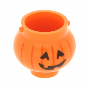 Посуд Lego Pot Small with Handle Holders and Pumpkin Jack O' Lantern 98374pb02 6122120 Orange Б/У