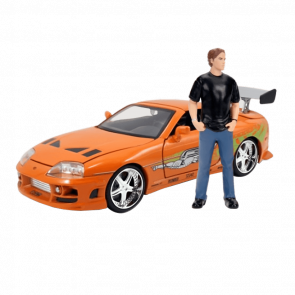 Машинка Jada 1995 Toyota Supra с Фигуркой Брайана 1:24 Orange - Retromagaz