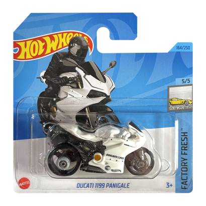 Машинка Базовая Hot Wheels Ducati 1199 Panigale Treasure Hunts Factory Fresh 1:64 HKL05 White - Retromagaz