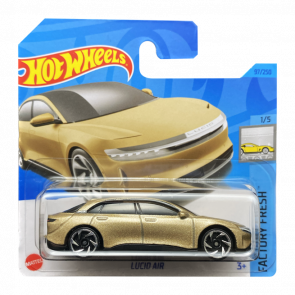 Машинка Базова Hot Wheels Lucid Air Factory Fresh 1:64 HKJ29 Gold - Retromagaz