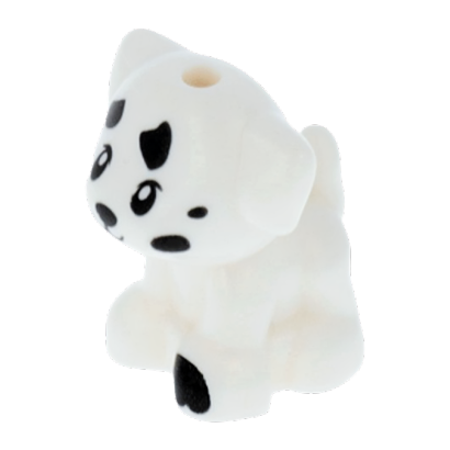 Фигурка Lego Земля Dog Friends Puppy Standing Small with Black Paw and Spots Pattern Elliot Animals 69901pb02 White Б/У - Retromagaz