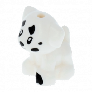 Фигурка Lego Земля Dog Friends Puppy Standing Small with Black Paw and Spots Pattern Elliot Animals 69901pb02 White Б/У - Retromagaz