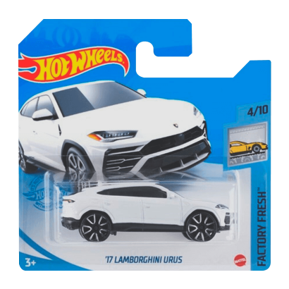 Машинка Базовая Hot Wheels '17 Lamborghini Urus Factory Fresh 1:64 GTB95 White - Retromagaz