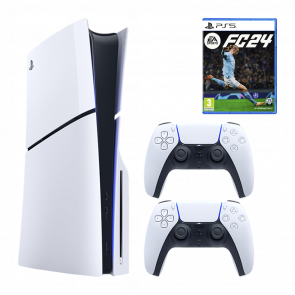 Набір Консоль Sony PlayStation 5 Slim Blu-ray 1TB White Новий  + Геймпад Бездротовий DualSense + Гра EA Sports FC 24 Російська Озвучка